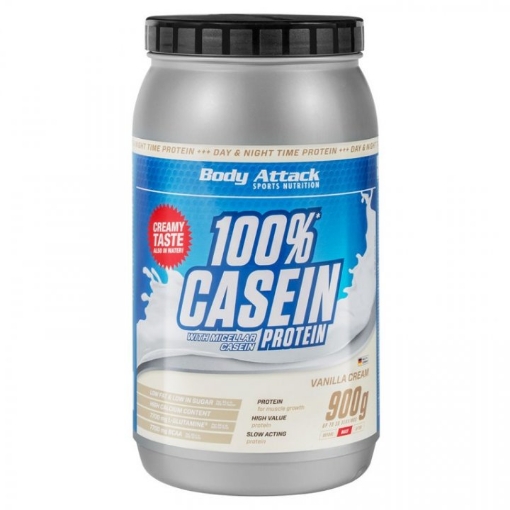Imagen de PROTEÍNA DE CASEÍNA 100 % - 900G VAINILLA BODY ATTACK