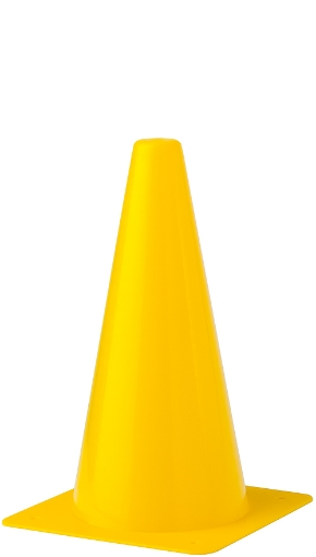 Imagen de Cono de entrenamiento de plástico 30 cm - Amarillo 