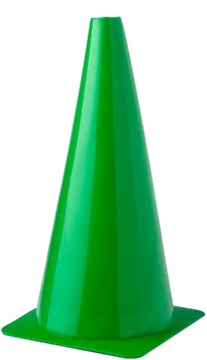 Imagen de Cono de entrenamiento de plástico 45 cm - Verde