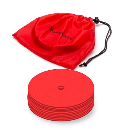 Imagen de Conjunto de 10 marcadores de disco planos rojos 
