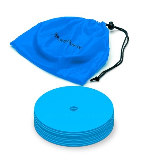 Imagen de Conjunto de 10 marcadores de disco planos azules 