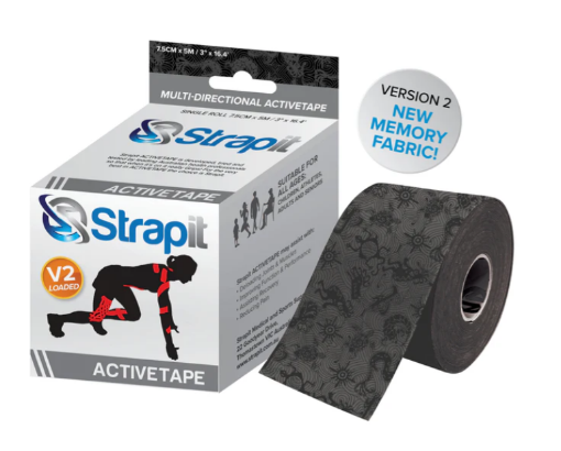 Imagen de Dynamic Activetape 7,5CM x 5M- Gris/Negro STRAPIT