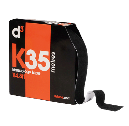 Imagen de K35 Cinta Kinesiológica Negra 5cm x 35m - d3Tape
