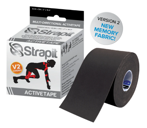 Imagen de ACTIVETAPE 5CM x 5M – NEGRA A RAYAS