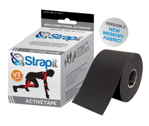 Imagen de ACTIVETAPE 7,5CM x 5M – NEGRA A RAYAS