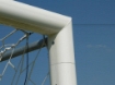 Imagen de Poarta Fotbal Aluminiu 7.32x2.44 m, cu cadru fix de sol