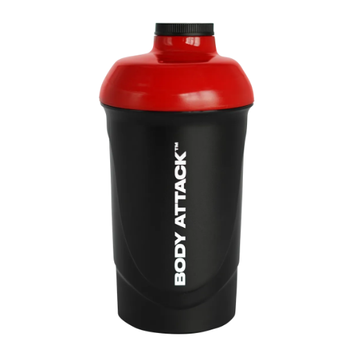 Imagen de SHAKER NEGRO/ROJO 600 ML BODY ATTACK