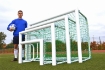 Imagen de Portería de fútbol móvil plegable de aluminio TS 1,50 x 1,00 m con red