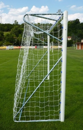 Imagen de Portería móvil de fútbol de aluminio 5 × 2 m — Ø80 mm con red incluida — VI 6022